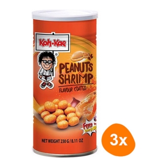 Koh-Kae - Überzogene Erdnüsse Garnele - 3x 230g
