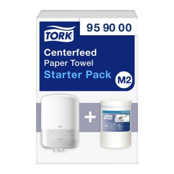 Tork - Papierwischtücher Innenabrollungsspender M2 Starterpack (95 90 00)