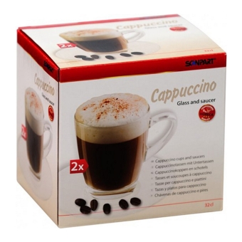 Scanpart - Cappuccino Tasse und Untertasse - 2x32cl 