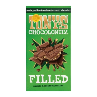 Tony's Chocolonely - Reep Milch Praline Hazlnt. Crunch - 15x 127g