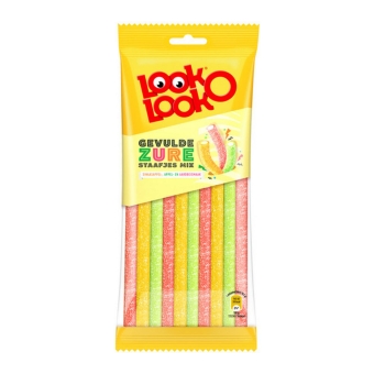 Look-O-Look - Gefüllte Saure Stäbchen Mix Zak - 125g