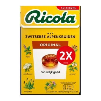 Ricola - Original Zuckerfrei Duopack - 10x 2x 50g