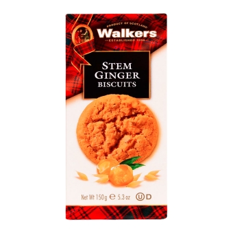 Walkers - Walker's Stem Ginger Biscuits Karton - 12 x 150 Gramm