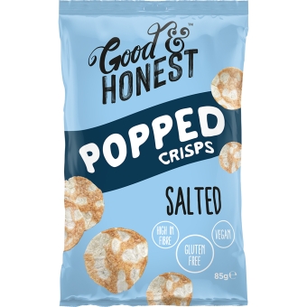 Good & Honest - Popped Crisps Salted Beutel - 8 x 85 Gramm