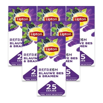 Lipton - Feel Good Selection Schwarzer Tee Blaubeere & Brombeeren - 6x 25 Teebeutel
