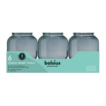 Bolsius - Relight Halter Sphere Grau - 6x