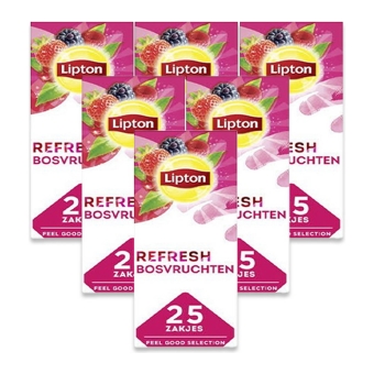 Lipton - Feel Good Selection Schwarzer Tee Waldfrüchte - 6x 25 Teebeutel