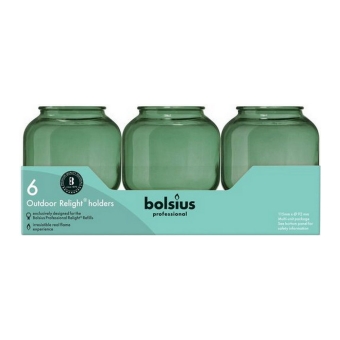 Bolsius - Relight Halter Sphere Olivgrün - 6x