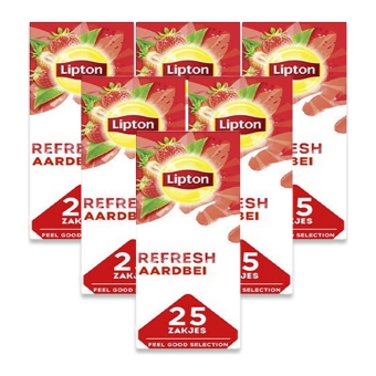 Lipton - Feel Good Selection Schwarzer Tee Erdbeere - 6x 25 Teebeutel