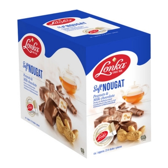 Lonka - Soft Nougat Erdnüssen & Milchschokolade (einzeln verpackt) - 214er