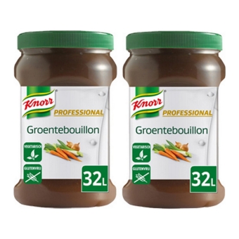Knorr Professional - Gemüse Bouillon Geliert (Ergibt 32ltr) - 2x 800g