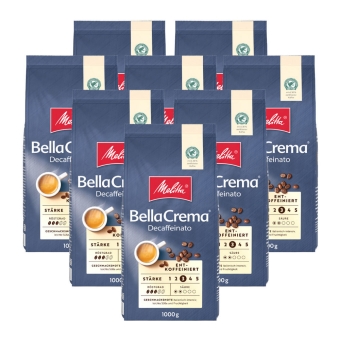 Melitta - BellaCrema Decaffeinato Bohnen - 8x 1kg