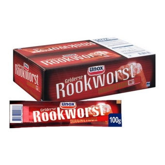 Unox - Gelderse Rookworst, Gerräucherte Wurst (Mikrowelle) - 24er