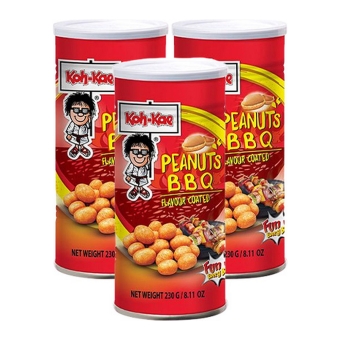 Koh-Kae - Überzogene Erdnüsse BBQ - 3x 230g