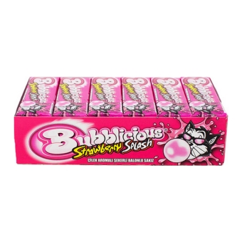 Bubblicious - Strawberry splash - 18x 5er