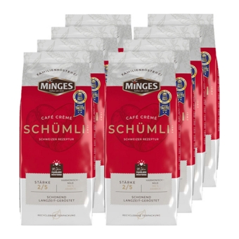 Minges - Café Crème Schümli 2 Bohnen - 8x 1kg