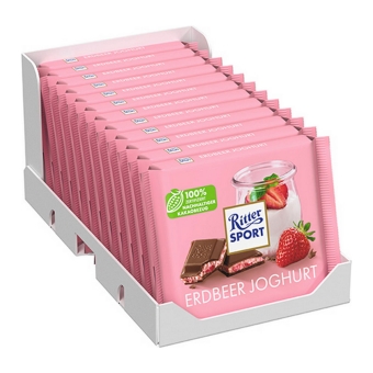 Ritter Sport - Erdbeer Joghurt - 12x 100g