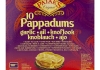 Patak's - Pappadum Knoblauch (Fertig zur Zurbereitung) - 12x 100g