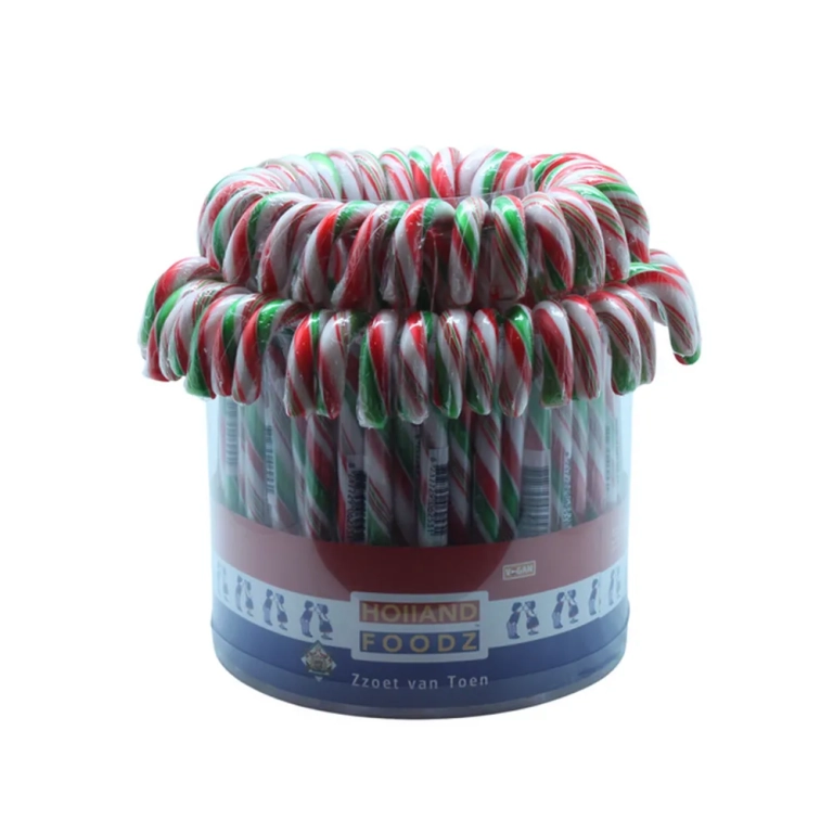 Holland Foodz - Candy Canes Groen Wit Rood - 72 x 28 gram