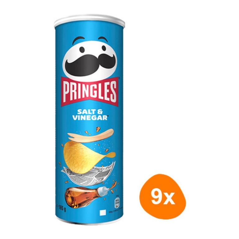 Pringles - Salt & Vinegar - 9x 165g