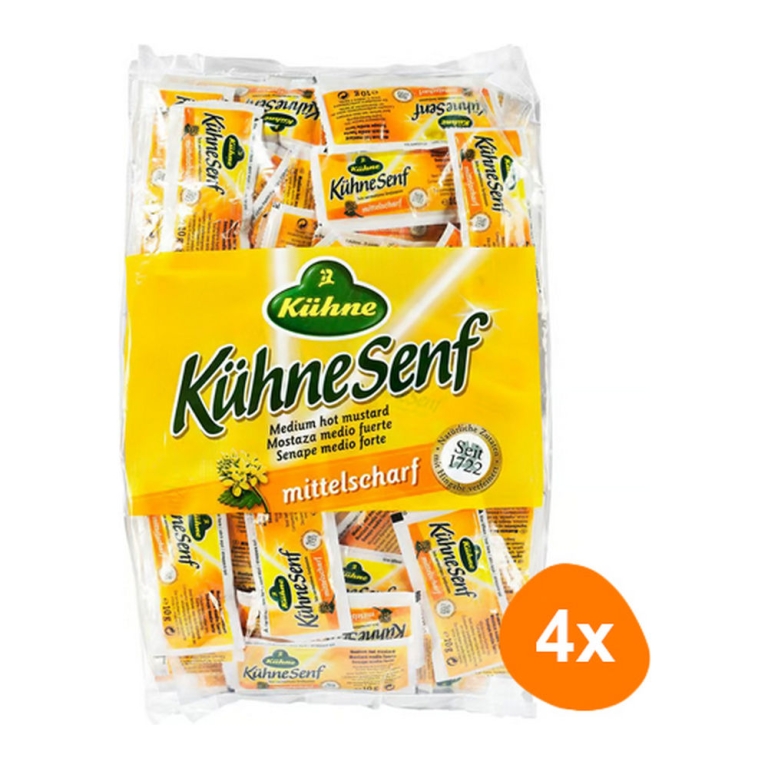Kühne - Mittelscharfer Senf - 4x (150x 10g)