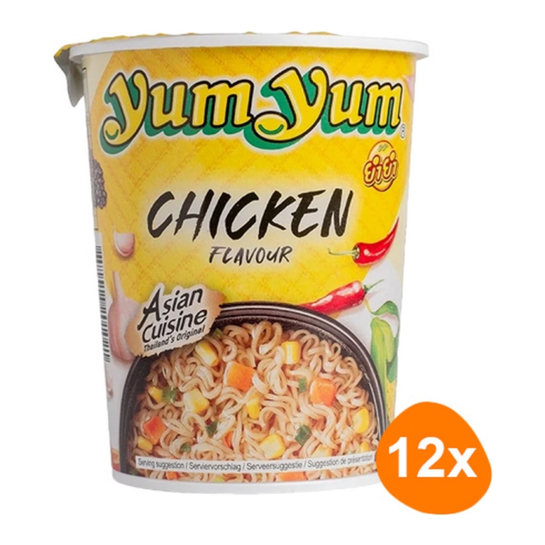 Yum Yum - Instant Nudeln Huhn - 12 Becher