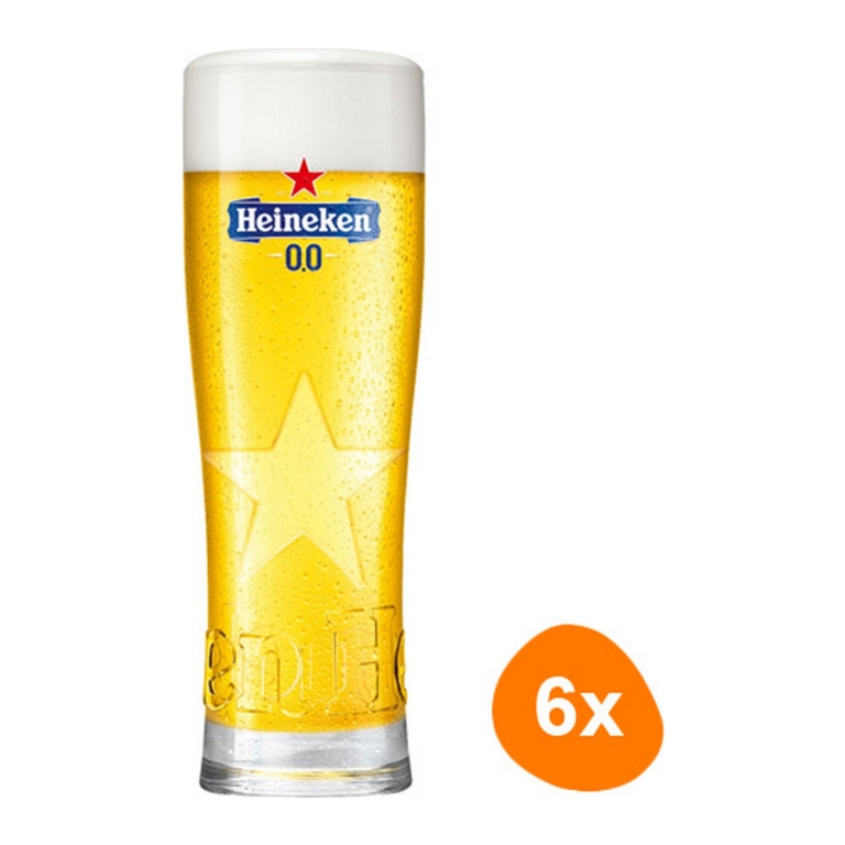Heineken - Bierglas "0.0%" 250ml - 6 stück