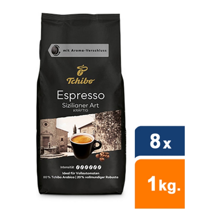 Tchibo - Espresso Sizilianer Art Bohnen - 8x 1 kg