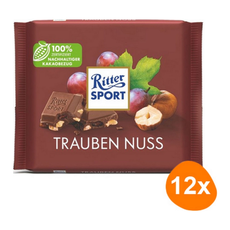  Ritter Sport - Trauben Nuss - 12x 100g