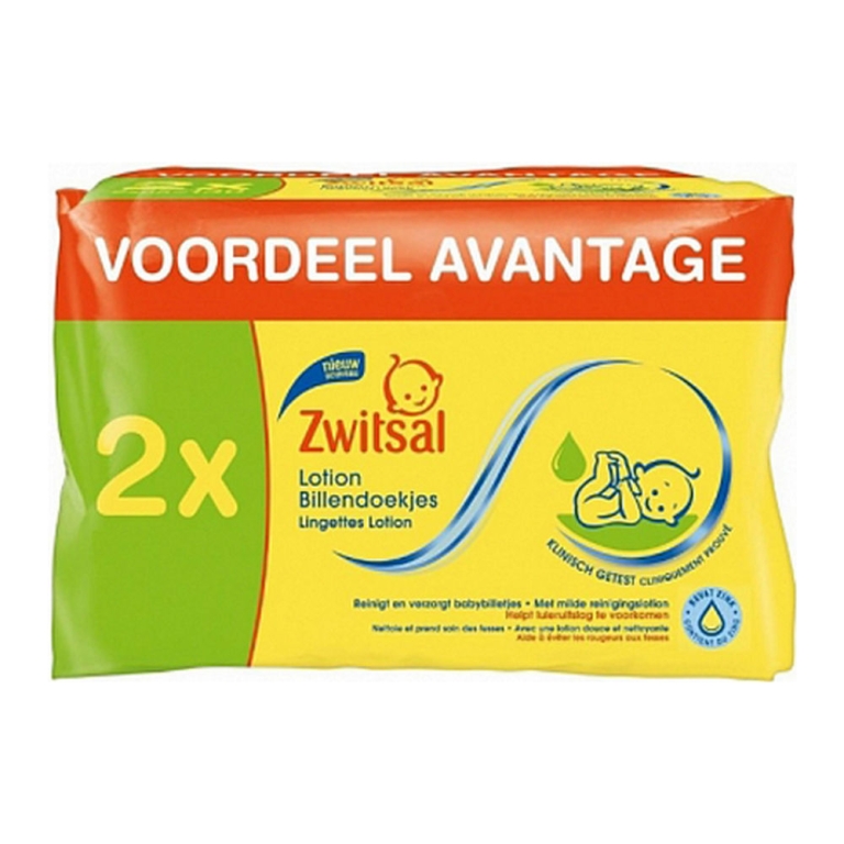 Zwitsal - Feuchttücher Lotion - 2x 65 Stück