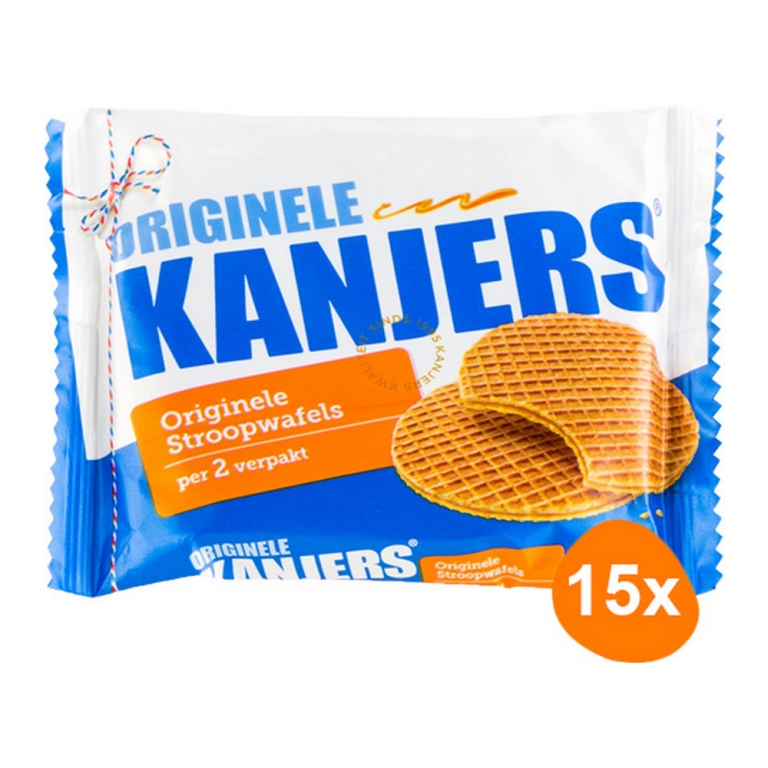 Kanjers - Orginal Stroopwafels (Sirup Waffeln) - 15x 2 stück