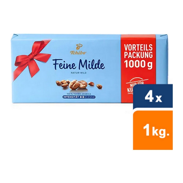 Tchibo - Feine Milde Gemahlener kaffee Vorteilspackung - 4x 1 kg