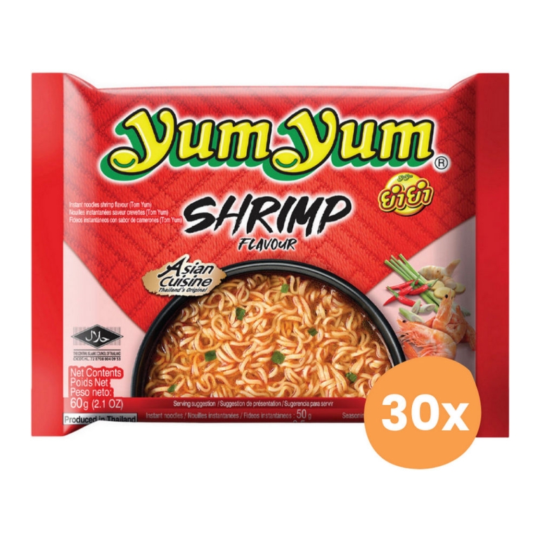 Yum Yum | Garnele Nudeln Beutel | 30 x 60 g