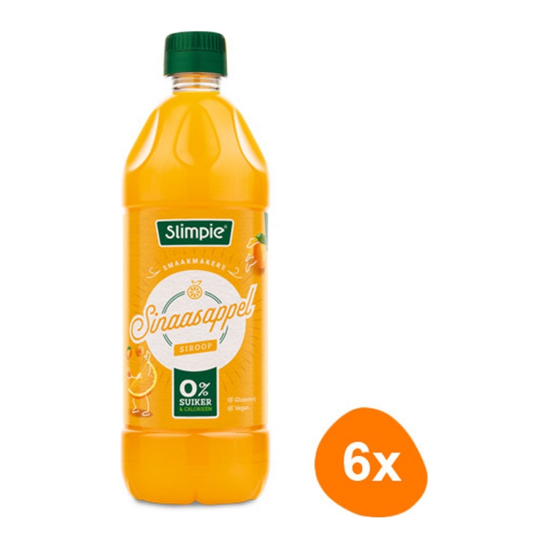 Slimpie - Orange Limonaden-Sirup - 6x 650ml