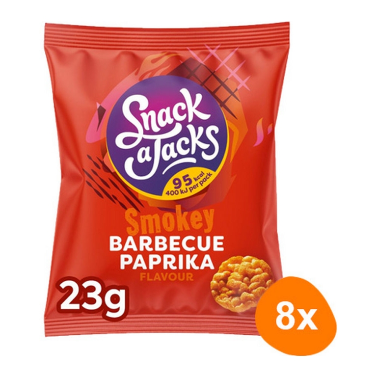 Snack a Jacks - Reiswaffeln Barbecue Paprika - 8x 23g