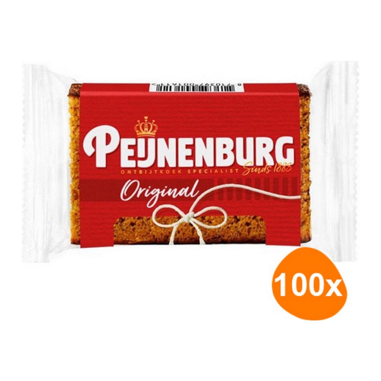 Peijnenburg - Ontbijtkoek / Früchstückskuchen (einzeln verpackt) - 100x 28g