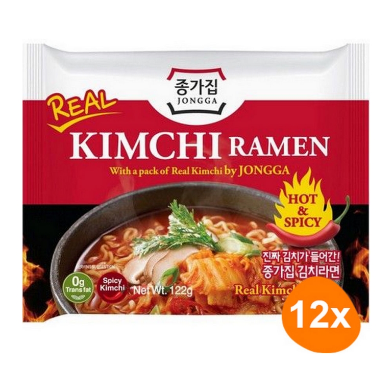 Jongga - Kimchi Ramen - 12 Stück