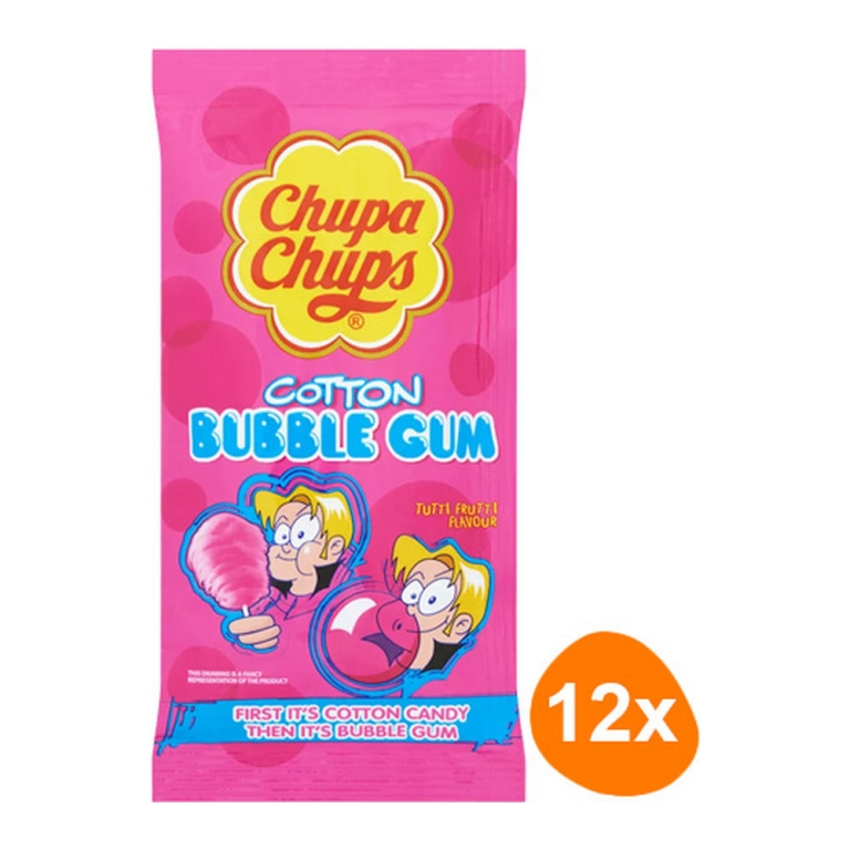 Chupa Chups - Cotton Bubble Gum Tutti Frutti - 12er