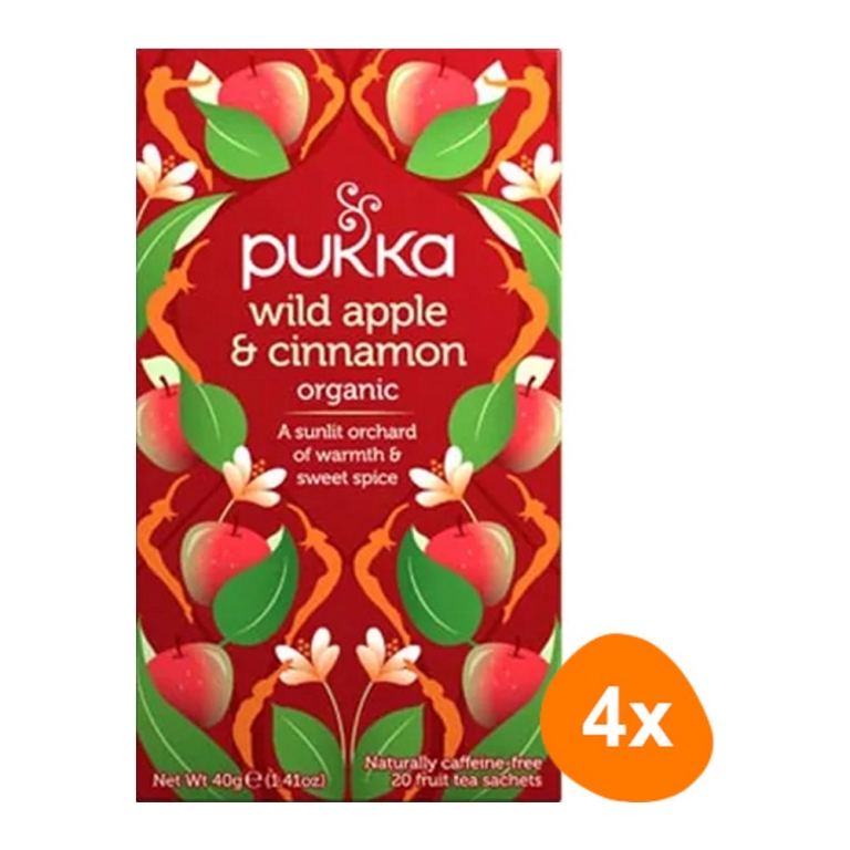 Pukka - Wildapfel & Zimt - 4x 20 Teebeutel