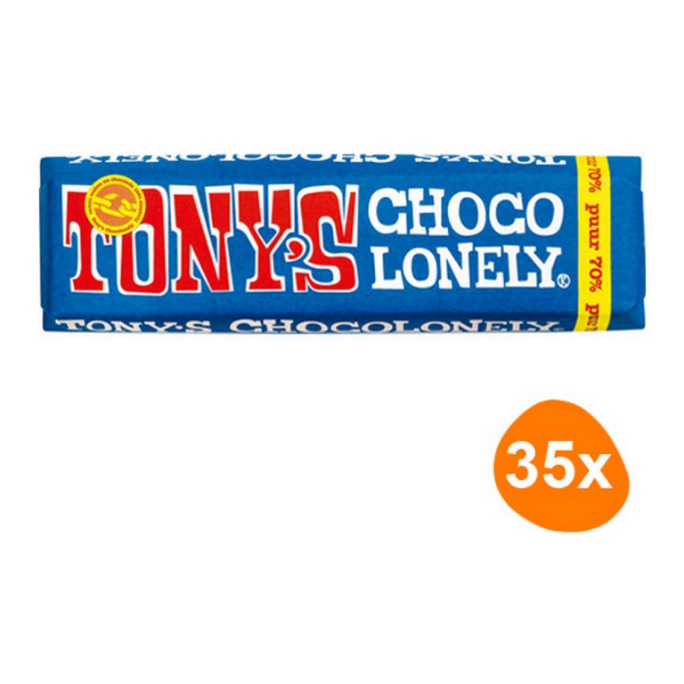 Tony's Chocolonely - Zartbitterschokolade 70% - 35x 50g