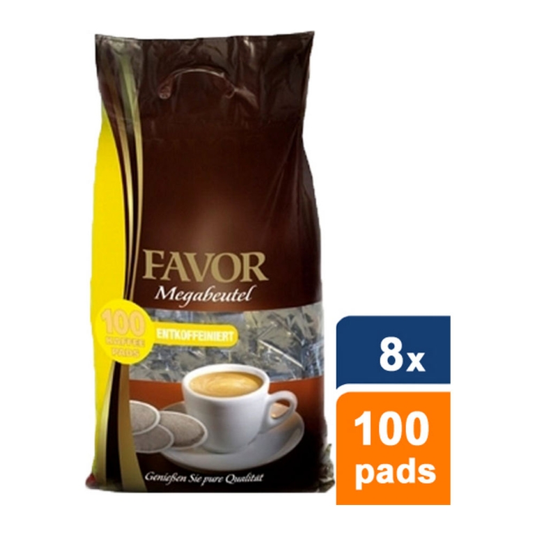 Favor - Entkoffeiniert Megabeutel - 8x 100 pads