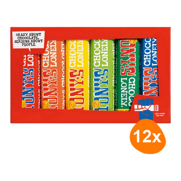Tony's Chocolonely - Riegel-Regenbogenpaket - 12x (6x 47/50g)