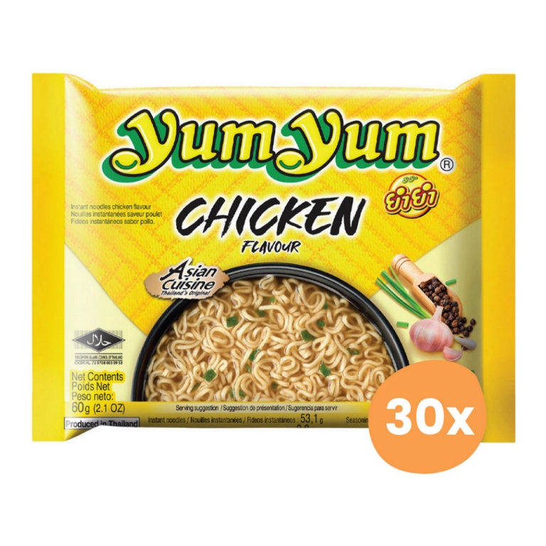 Yum Yum | Hähnchen Nudeln Beutel | 30 x 60 g
