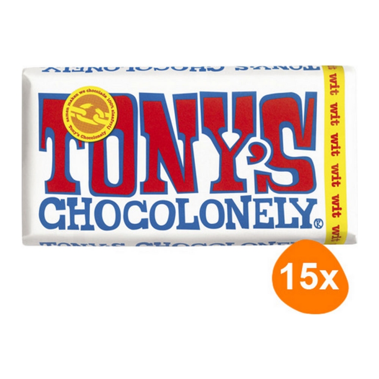 Tony's Chocolonely - Weiße Schokolade - 15x 180g