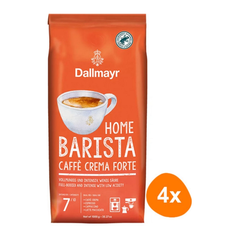 Dallmayr - Home Barista Caffè Crema Forte Bohnen - 4x 1kg