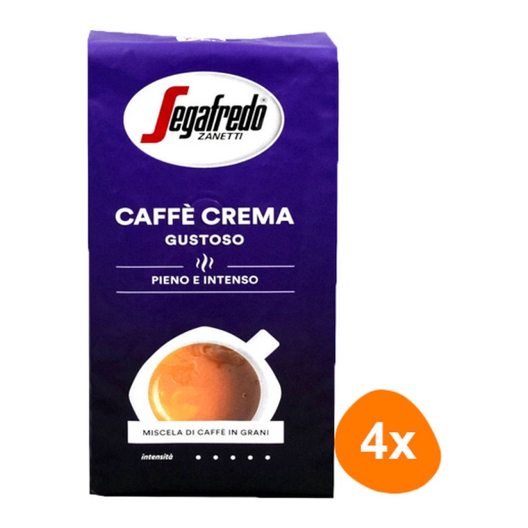 Segafredo - Caffe Crema Gustoso Bohnen - 4x 1kg