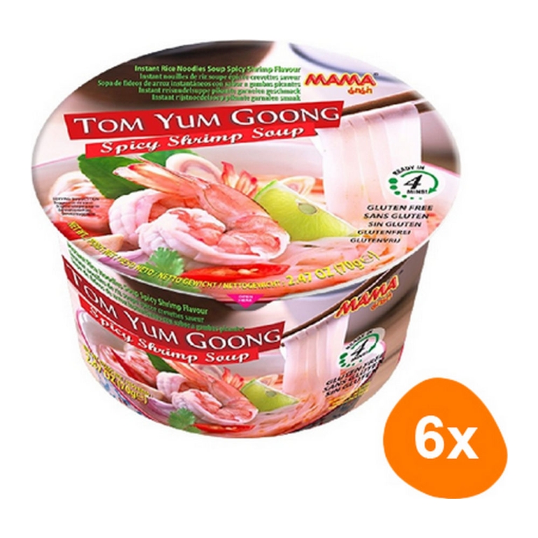 Mama - Instant Reis Nudelsuppe Tom Yum Goong - 6 Stück