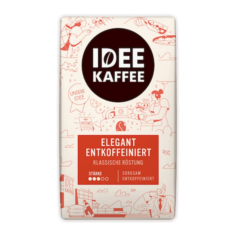 Idee Kaffee - Entkoffeiniert Gemahlener Kaffee - 500g