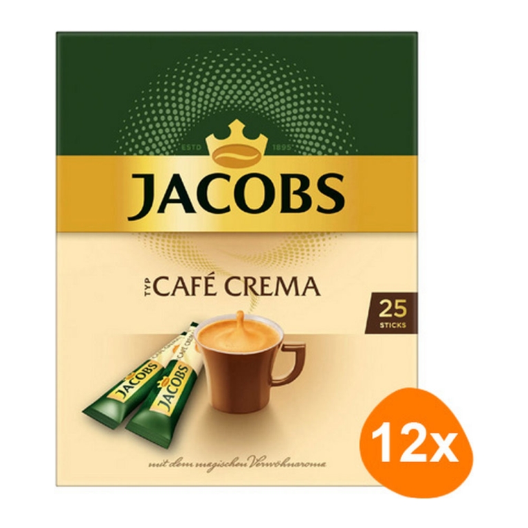 Jacobs - Typ Café Crema Löslicher Kaffee - 12x 25 sticks