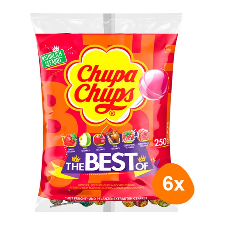 Chupa Chups - Lutscher The Best Of (Nachfüllbeutel) - 6x 250er